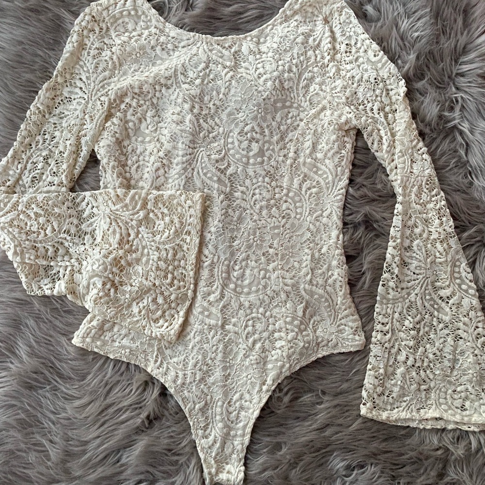 Backless & Bell Sleeve Bodysuit